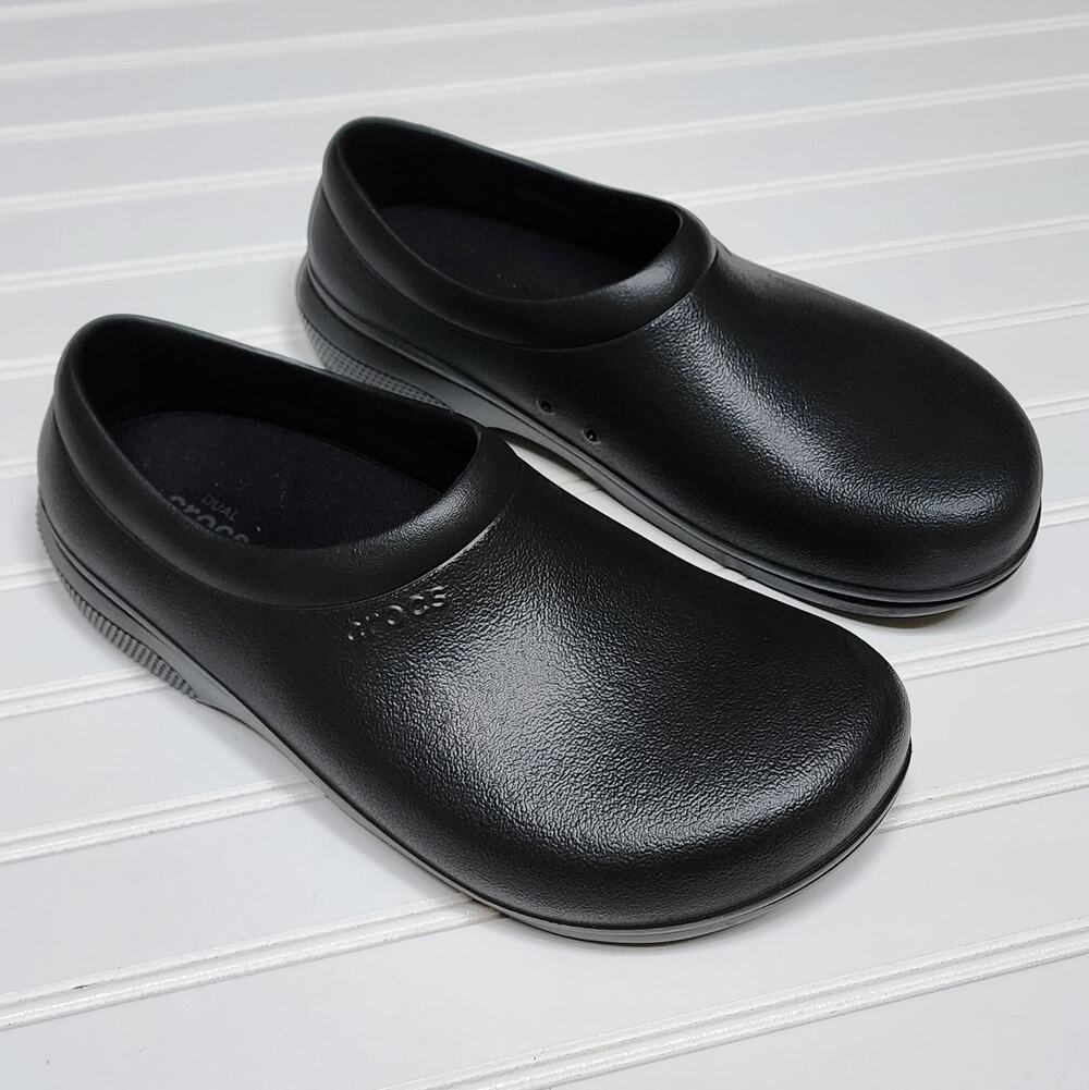 Crocs Unisex Adult On The Clock Work Slip On Clogs Size 9 Men's/11 Women's Black
